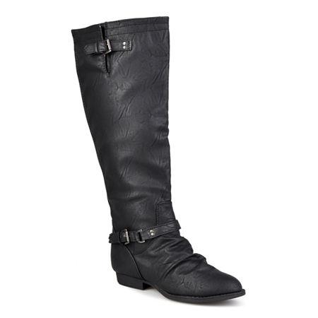 Journee Collection Stella Buckle-strap Knee-high Riding Boots