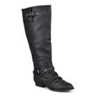 Journee Collection Stella Buckle-strap Knee-high Riding Boots