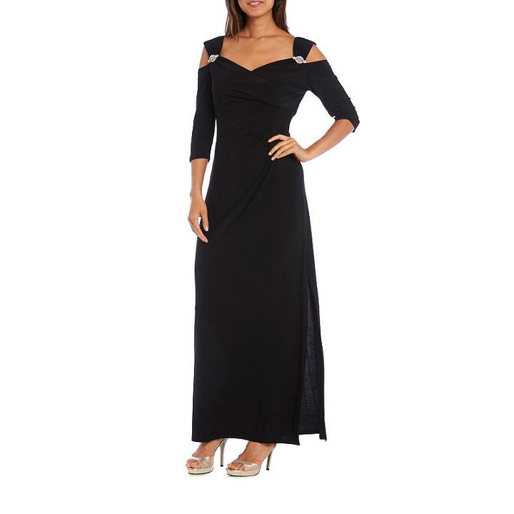 R & M Richards Cold Shoulder Gown