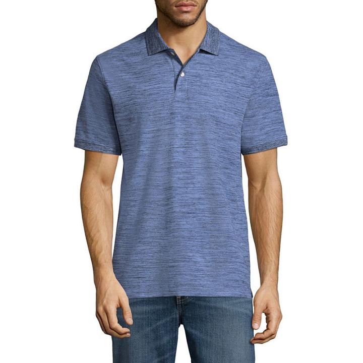 St. John's Bay Easy Care Quick Dry Short Sleeve Pique Polo Shirt Slim