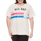 Flirtitude All Day Graphic T-shirt- Juniors Plus