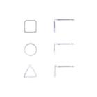 A.n.a 3-pr. Silver-tone Open Stud Earrings