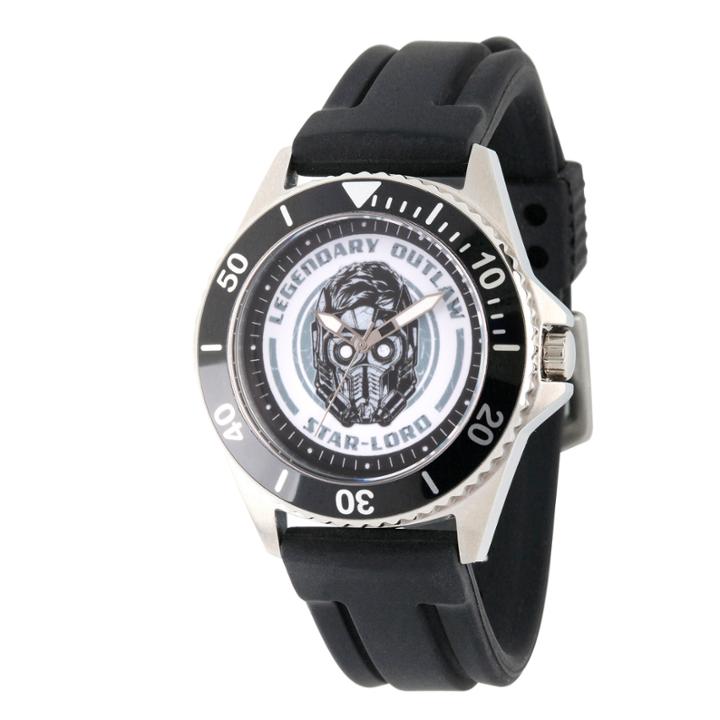 Guardian Of The Galaxy Marvel Mens Black Strap Watch-wma000097