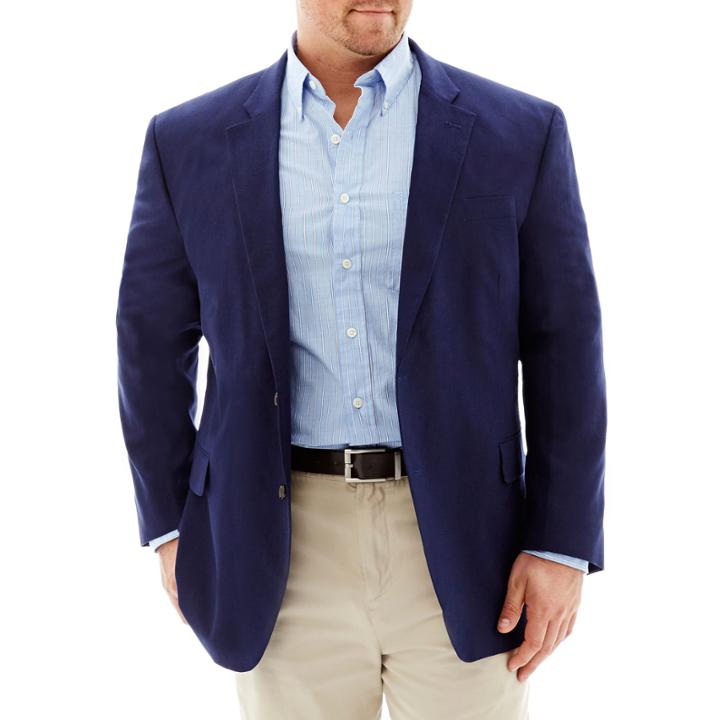 Stafford Linen-cotton Sport Coat - Portly Fit