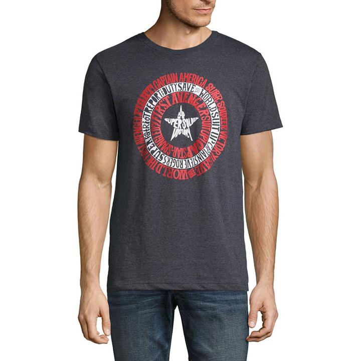 Captain America Typo Graphic Tee