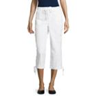 St. John's Bay Drawstring Cargo Crop - Tall Inseam 21.5