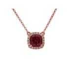 Limited Quantities! 1/7 Ct. T.w. Red Rhodolite 14k Gold Pendant Necklace