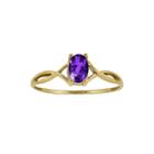 Genuine Purple Amethyst 14k Yellow Gold Ring