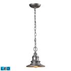 Marina 1-light Outdoor Led Pendant In Matte Silver