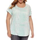 A.n.a Short Sleeve Round Neck T-shirt - Plus