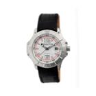 Heritor Automatic Norton Mens Leather Magnified Date-silver Watches