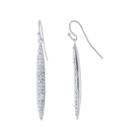 Sparkle Allure Crystal Thin Marquis Silver Plated Drop Earrings