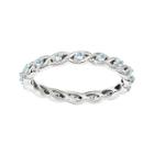 Personally Stackable Genuine Blue Topaz Twisted Eternity Ring