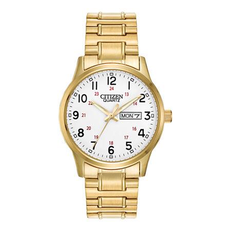 Citizen Mens Gold-tone Stainless Steel Expansion Strap Watch Bf0612-95a