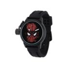 Marvel Spider-man Mens Black Silicone Strap Crown Protector Watch