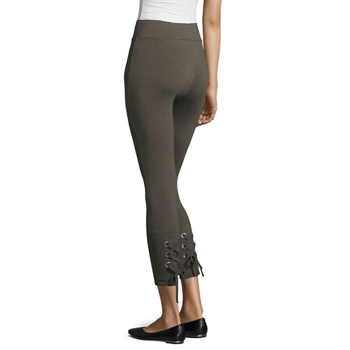 Mixit Lace Up Calf Capri Leggings