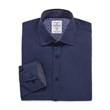 Society Of Threads Society Of Threads Dress Shirt Long Sleeve Woven Pin Dot Dress Shirt - Slim