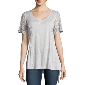 Coffee & Cake Short-sleeve Lace T-shirt