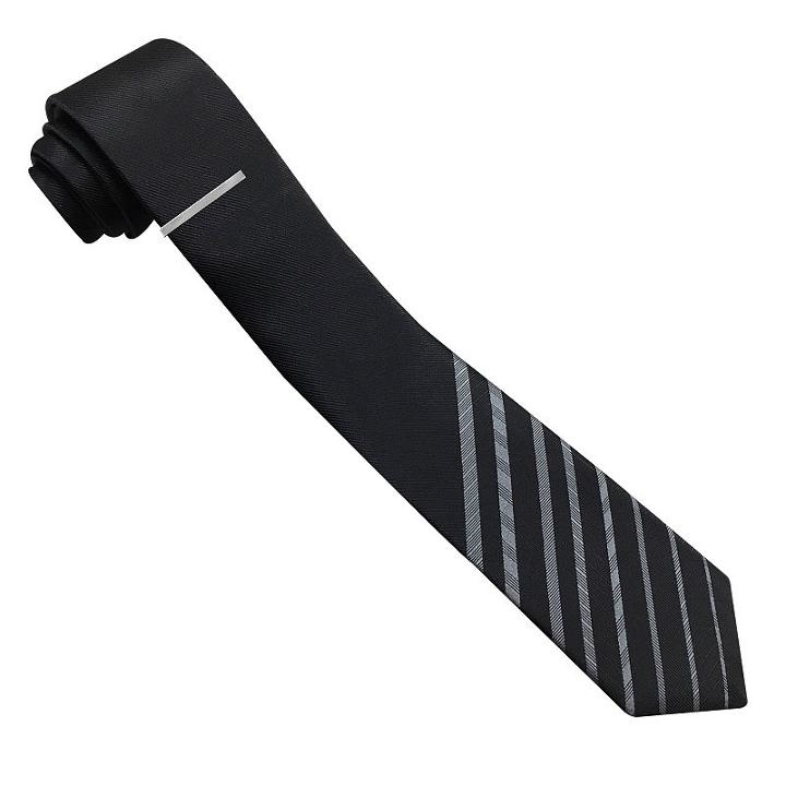 Jf J.ferrar Diagonal Stripe Panel Tie