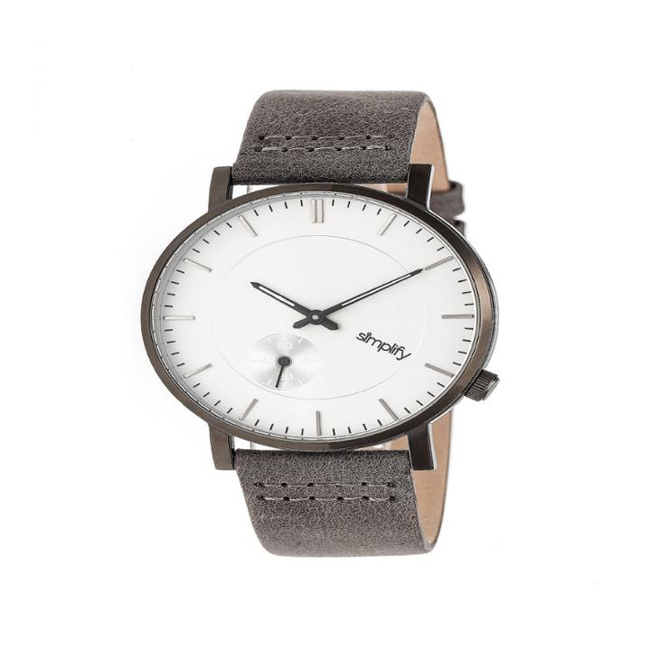 Simplify Unisex Gray Strap Watch-sim3602