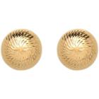 10k Gold Dome Button Earrings
