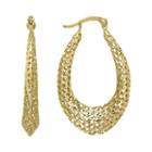 Infinite Gold&trade; 14k Yellow Gold Mesh Hoop Earrings