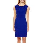 Chelsea Rose Sleeveless Ruched-waist Sheath Dress