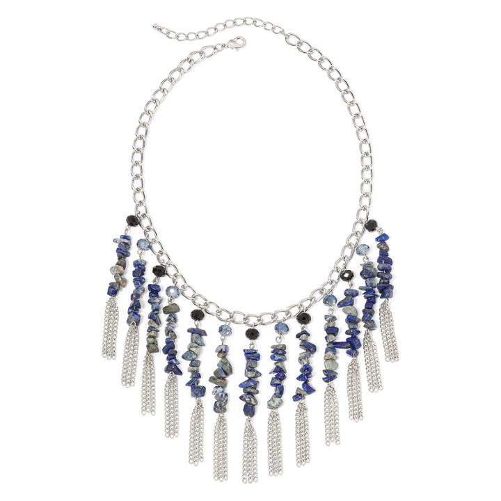Mixit&trade; Blue Stone Shaky Necklace