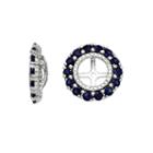 Lab-created Sapphire And Diamond Accents Sterling Silver Earring Jackets