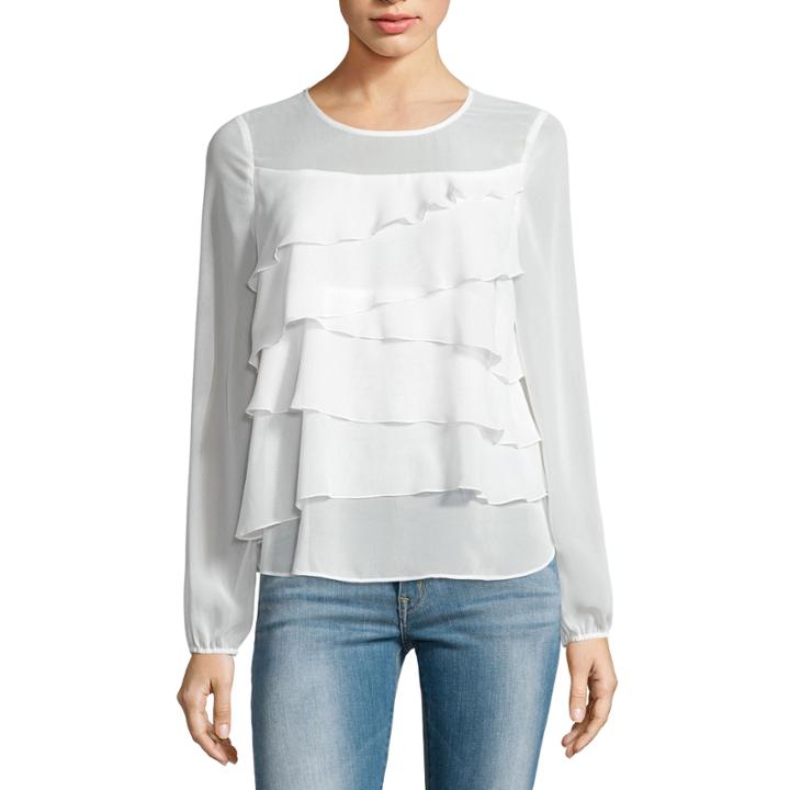 Belle + Sky Long Sleeve Tiered Ruffle Top