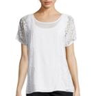 By Artisan Short-sleeve Lace Top
