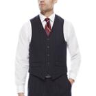 Steve Harvey Navy Striped Suit Vest