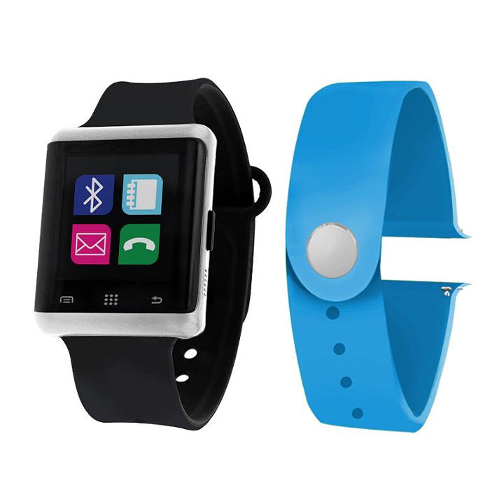 Itouch Air Air Activity Tracker & Interchangeable Band Set Black/light Blue Unisex Multicolor Smart Watch-jcp5554s724-btu
