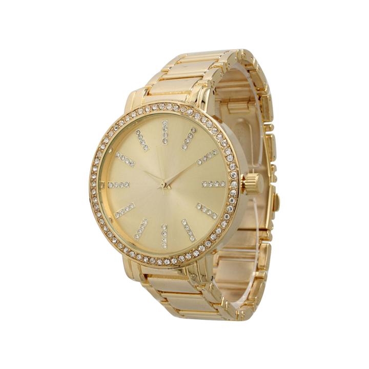 Olivia Pratt Womens Gold Tone Strap Watch-15267gold