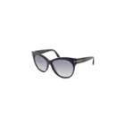 Tom Ford Sunglasses - Saskia / Frame: Irridescentviolet & Blue Pinstripe Lens: Gray Gradient
