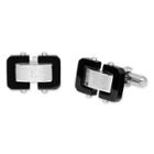Personalized Two-tone Stainless Steel Cuff Links