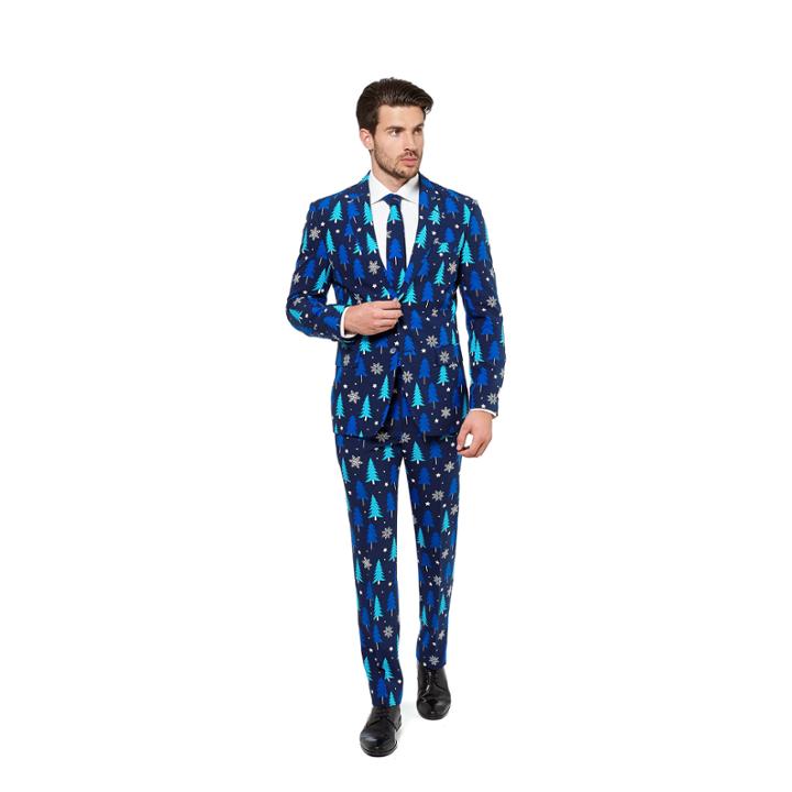 Holiday Blue Tree Opposuits 3-pc Suit- Slim Fit