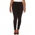 Embossed Lace-up Legging With Grommets - Juniors Plus