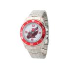 Marvel Mens Deadpool Silver-tone And Red Honor Bracelet Watch