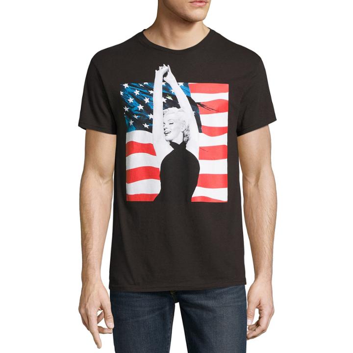 Marilyn Monroe Usa Short Sleeve Graphic T-shirt