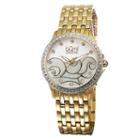 Burgi Womens Gold Tone Strap Watch-b-081yg