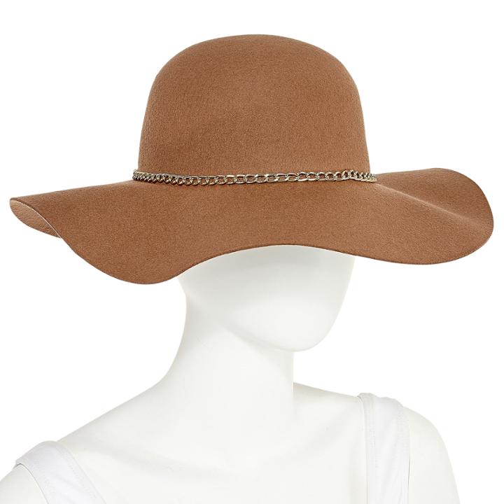 Scala Gold Chain Floppy Hat