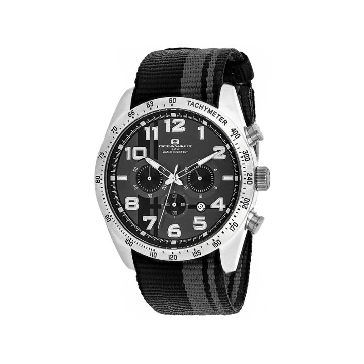 Oceanaut Mens Black Strap Watch-oc3520