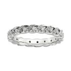 Personally Stackable 3/4 Ct. T.w. Diamond Sterling Silver Swirl Ring