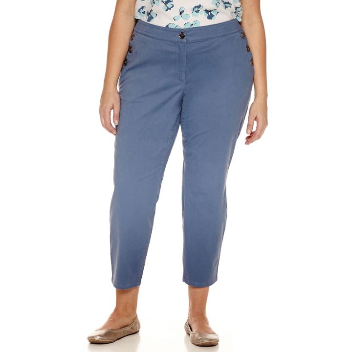 Liz Claiborne Classic Fit Ankle Pants-plus