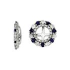 Lab-created Blue Sapphire Sterling Silver Earring Jackets