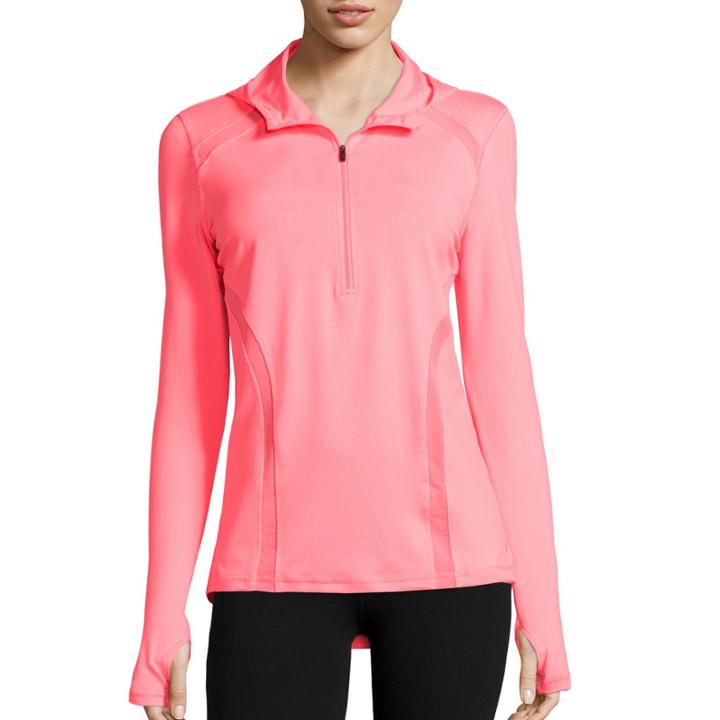 Xersion&trade; Sheer Inset Half-zip Hoodie