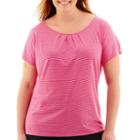 St. John's Bay Short-sleeve Pleated T-shirt - Plus