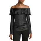 By & By Long Sleeve Knit Dress Shirt-juniors