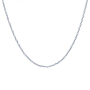 Silver Reflections Silver Over Brass Chain Necklace